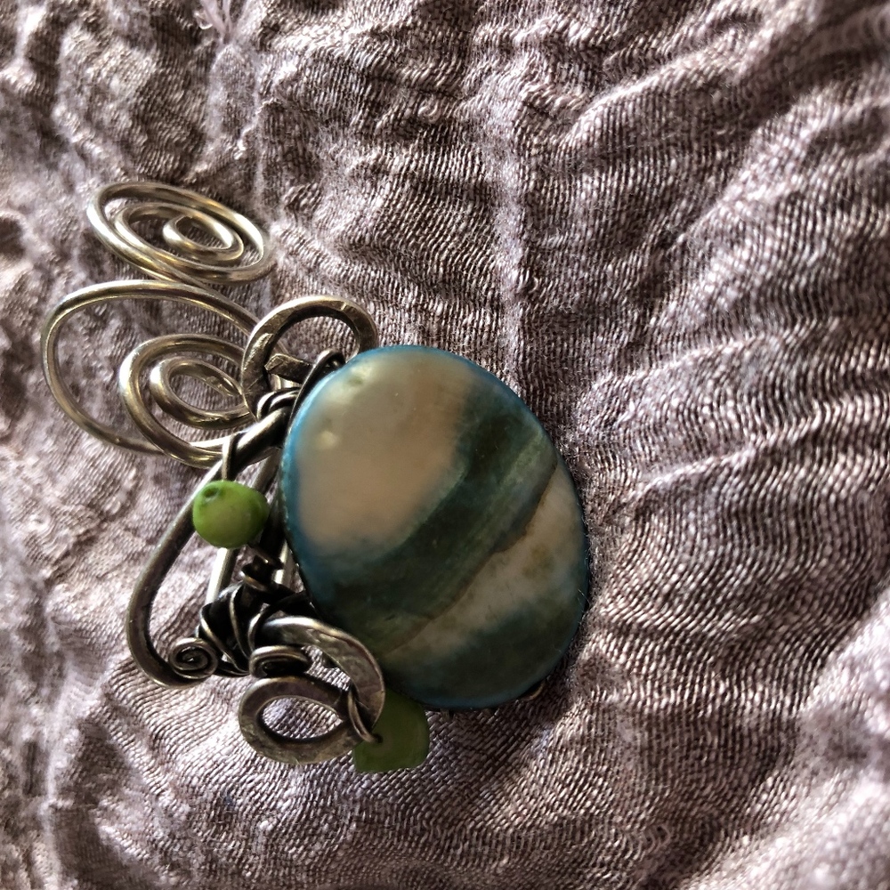 Set of two silver artist made rings